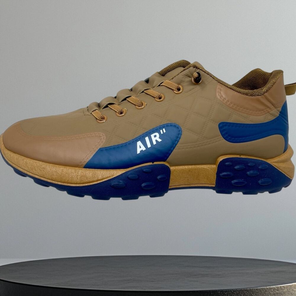 Fashion Air Run Shoes Men's Sz 9 Brown Blue 87#7=K.2.2